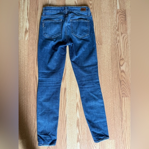 PAIGE Blue Skinny Jeans with Distressed Details - Picture 2 of 4